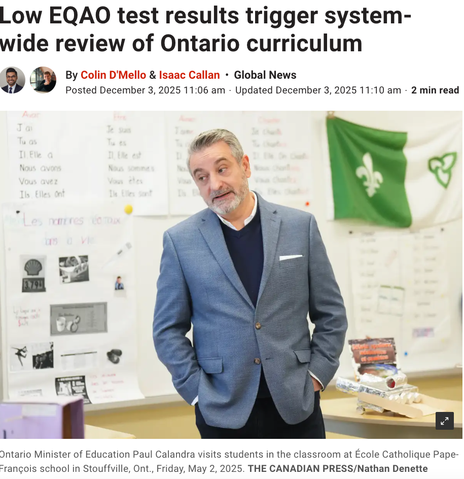 安省公布EQAO成绩，一半6年级学生不达标