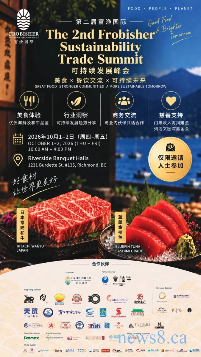 第二届富渔国际可持续发展峰会将于温哥华重磅启幕